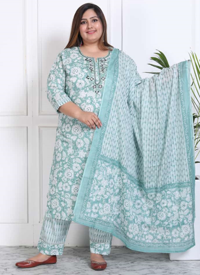 Pristine White Premium Pure Mul Cotton 2-Piece Readymade Salwar Suit Set – Medium to 2XL main image 0